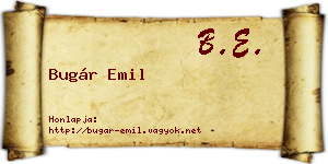 Bugár Emil névjegykártya
